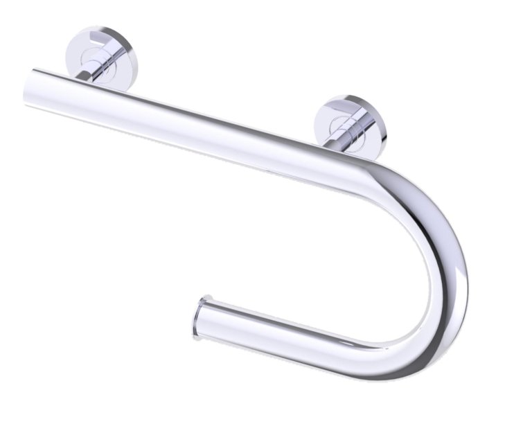 Grab Bar with Toilet Paper Holder - Left in 