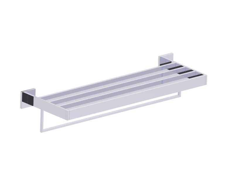 Hamburg Towel Shelf W/ Towel Bar in 